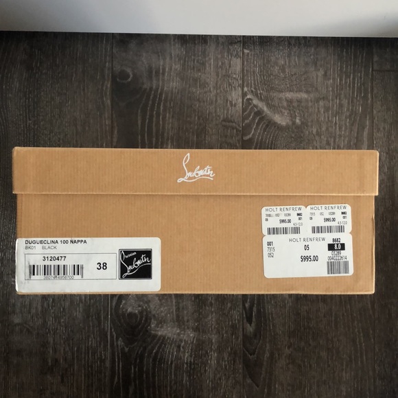 LNIB—Christian Louboutin Dugueclina 100 Napa cut out ankle bootie in Size 38 - Picture 15 of 16